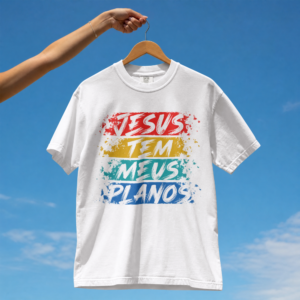 Camiseta Oversized Masculina Purpose   -  Jesus tem meus planos