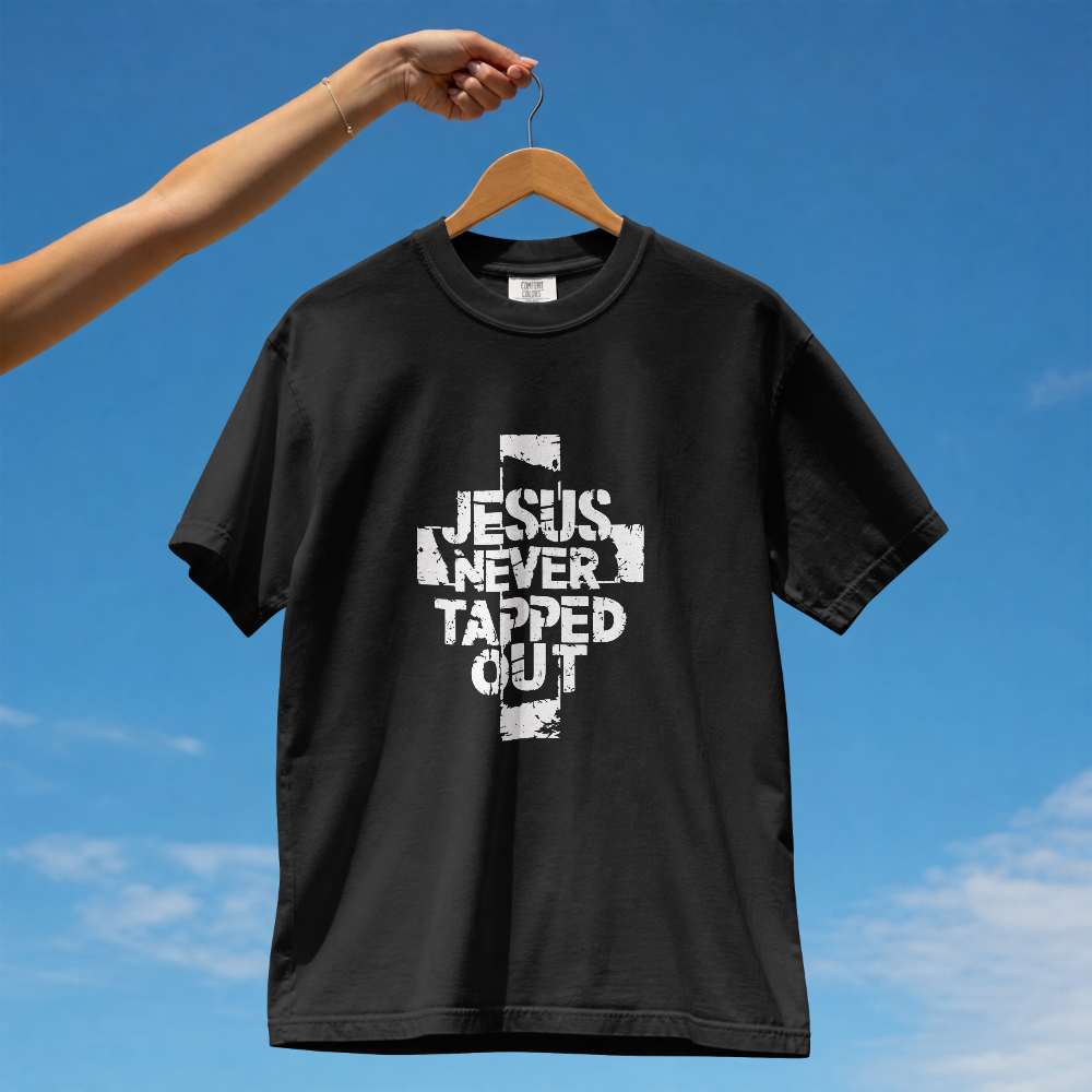 Oversized Masculina Purpose - Jesus Never Tapped Out
