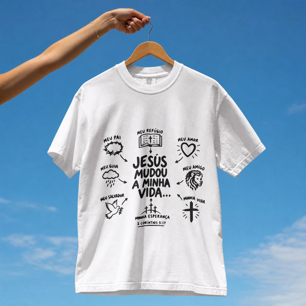 Oversized Masculina Purpose - Jesus muda vidas