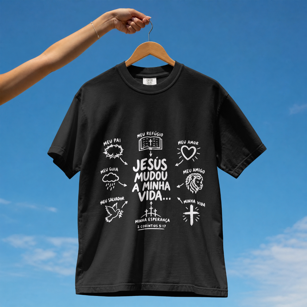 Oversized Masculina Purpose - Jesus muda vidas - Imagem 3