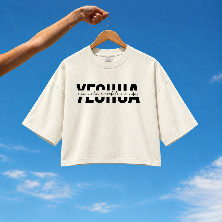 Cropped Feminino Oversized Purpose - YESHUA - Imagem 3