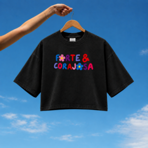 Cropped Feminino Oversized Purpose - Forte e corajosa