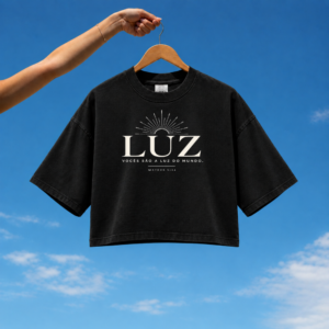 Cropped Feminino Oversized Purpose - Luz do mundo